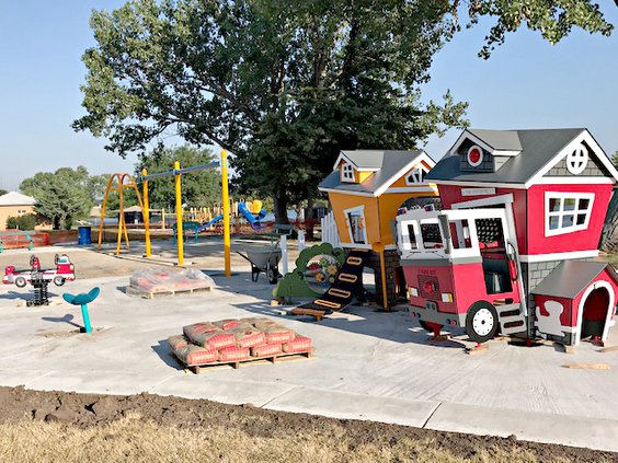 Toddler playground during consturction